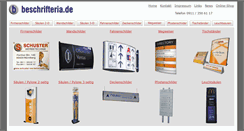 Desktop Screenshot of beschrifteria.de